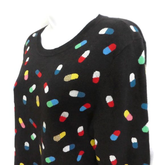 Replica Los Angeles Black Sweater Crew Slim Novelty Chill Pill M - Picture 5 of 12